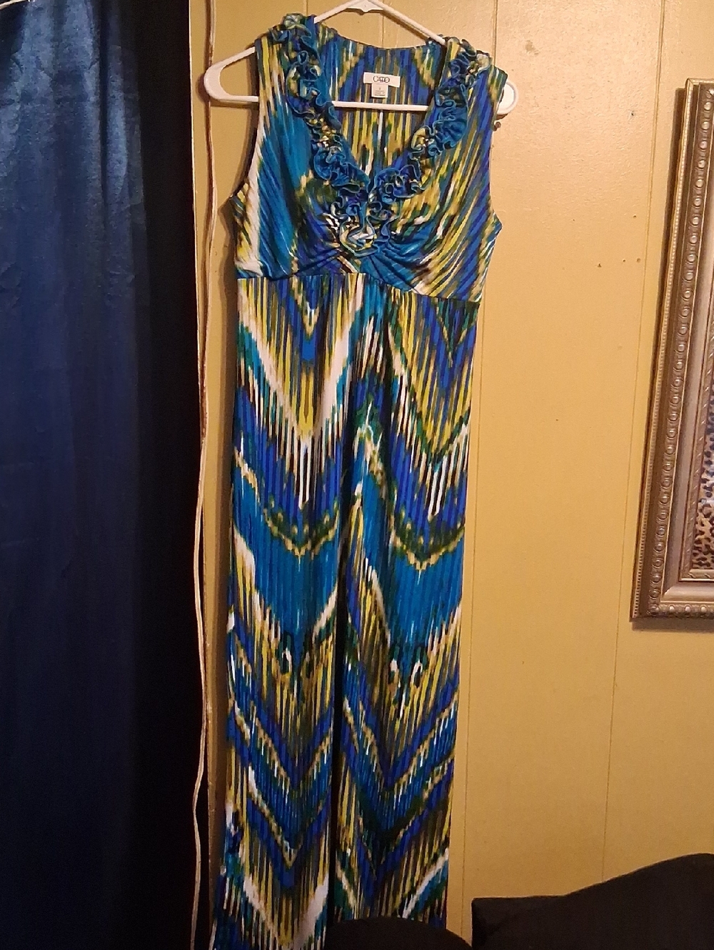 Cato Blue, Green & White Printed Sleeveless Jumpsuit